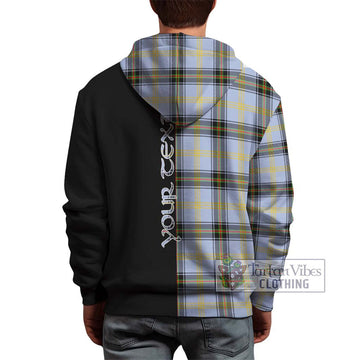 Bell Tartan Hoodie with Family Crest and Half Of Me Style