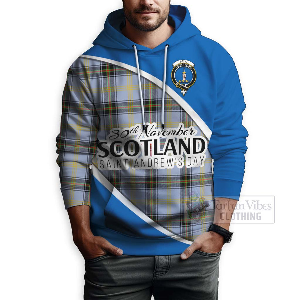 Tartan Vibes Clothing Bell Family Crest Tartan Hoodie Celebrate Saint Andrew's Day in Style