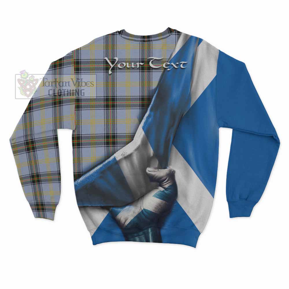 Tartan Vibes Clothing Bell Tartan Sweatshirt with Family Crest Scotland Patriotic Style