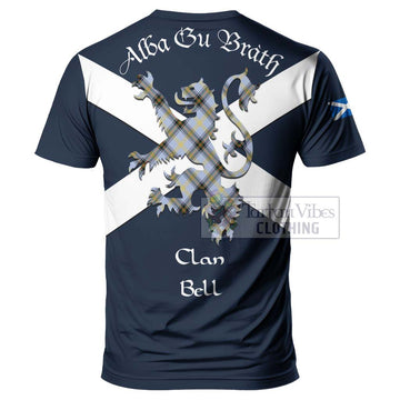 Bell Tartan Lion Rampant T-Shirt Proudly Display Your Heritage with Alba Gu Brath and Clan Name