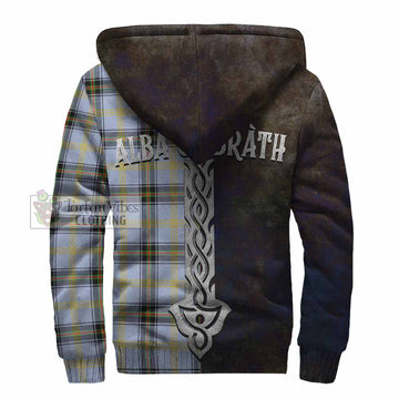 Bell Tartan Family Crest Sherpa Hoodie Alba Gu Brath Be Brave Lion Ancient Style - Tartan Vibes Clothing