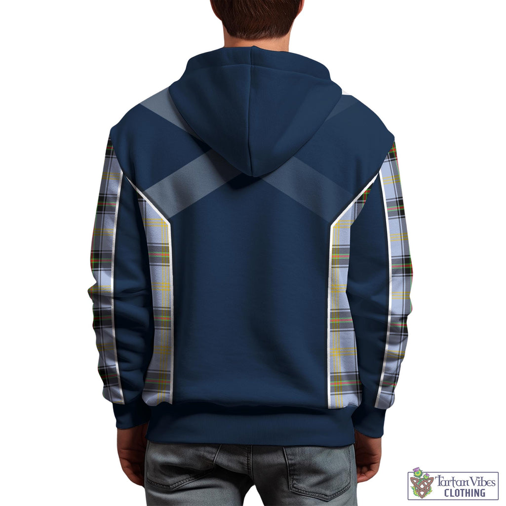 Tartan Vibes Clothing Bell Tartan Hoodie with Family Crest and Scottish Thistle Vibes Sport Style