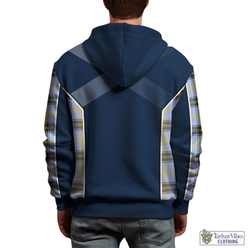 Bell Tartan Hoodie with Family Crest and Scottish Thistle Vibes Sport Style