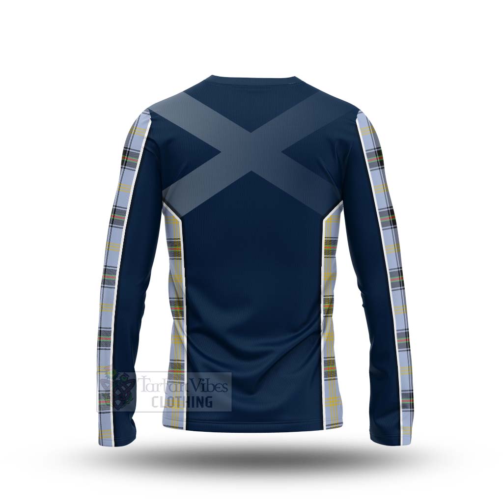 Tartan Vibes Clothing Bell Tartan Long Sleeve T-Shirt with Family Crest and Scottish Thistle Vibes Sport Style