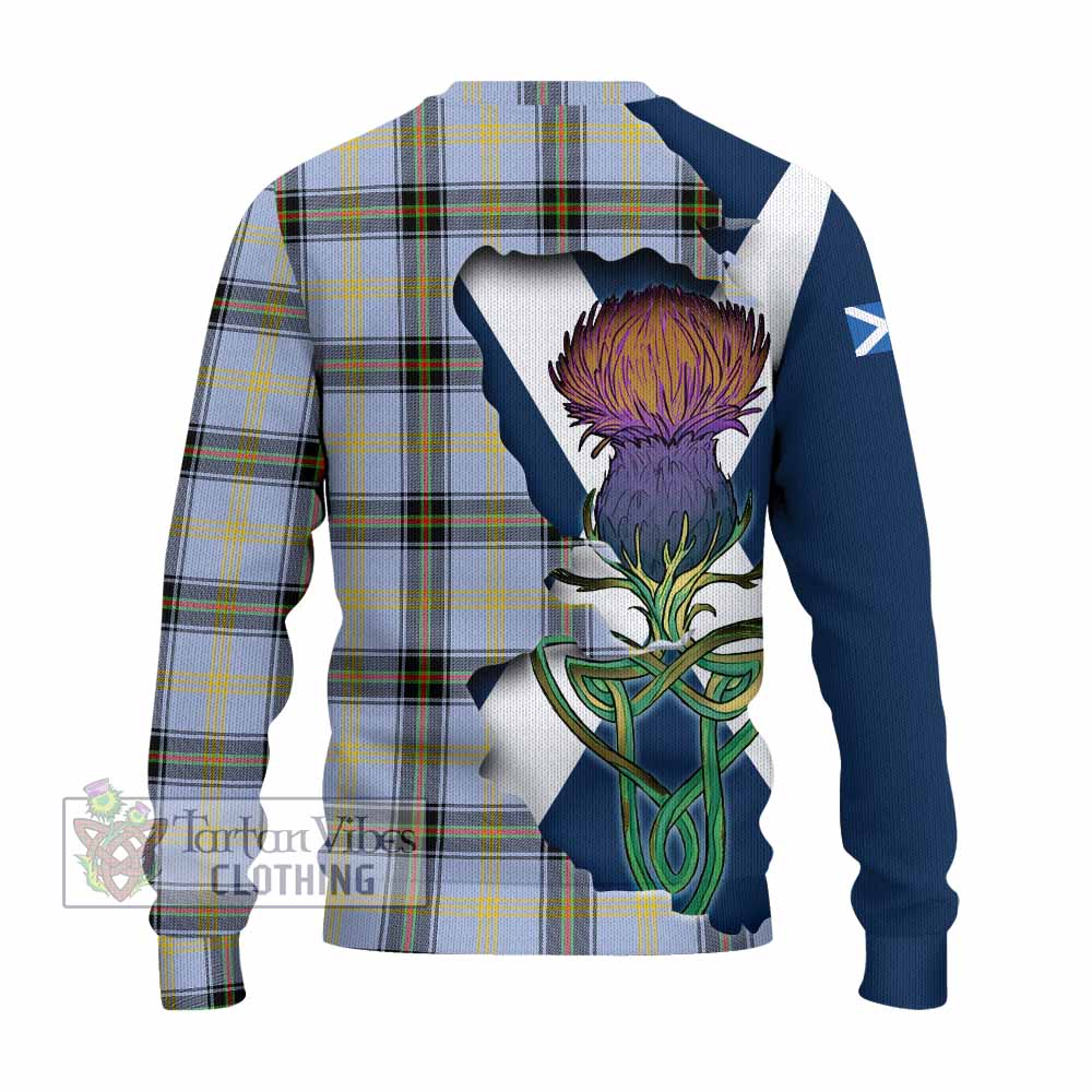 Bell Tartan Family Crest Knitted Sweater Scottish Thistle Celtic Inspired - Tartan Vibes Clothing