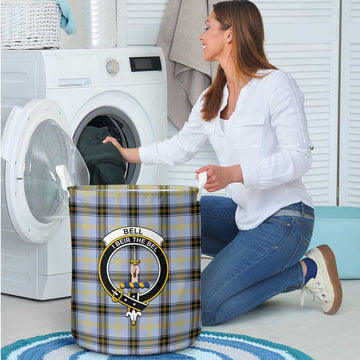 Bell Tartan Laundry Basket with Family Crest