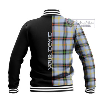 Bell Tartan Baseball Jacket with Family Crest and Half Of Me Style