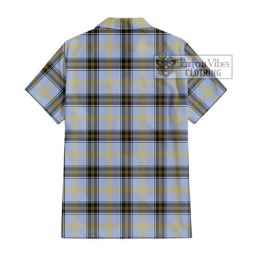 Bell Tartan Short Sleeve Button Shirt with Family Crest DNA In Me Style