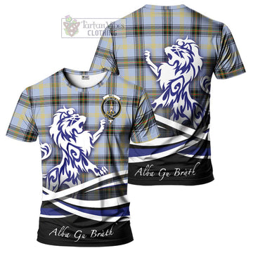 Bell Tartan Cotton T-shirt with Alba Gu Brath Regal Lion Emblem