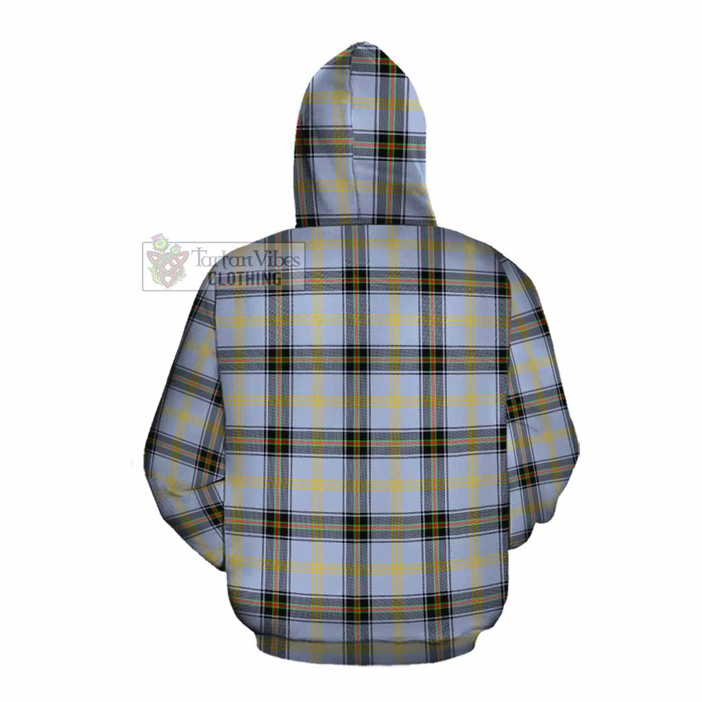 Tartan Vibes Clothing Bell Tartan Cotton Hoodie with Family Crest DNA In Me Style