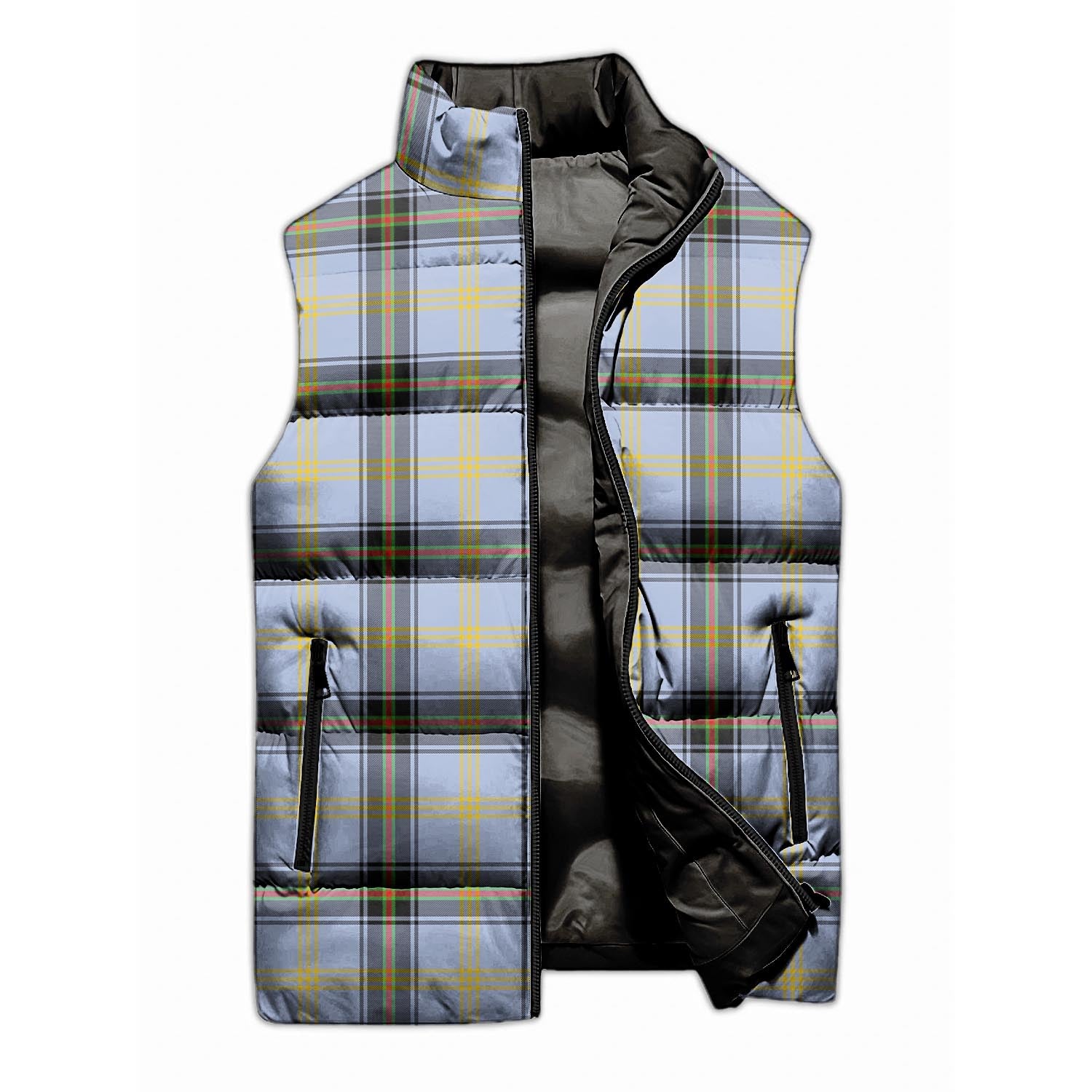 Bell Tartan Sleeveless Puffer Jacket - Tartanvibesclothing