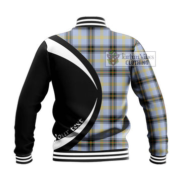 Bell Tartan Baseball Jacket with Family Crest Circle Style