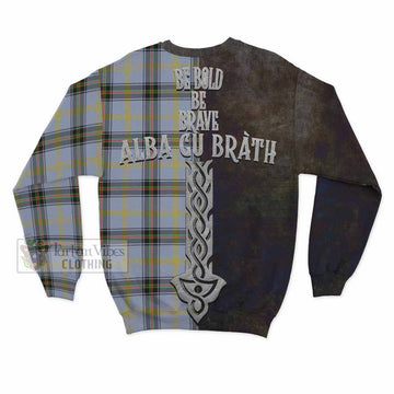 Bell Tartan Family Crest Sweatshirt Alba Gu Brath Be Brave Lion Ancient Style - Tartan Vibes Clothing