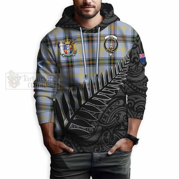 Bell Crest Tartan Hoodie with New Zealand Silver Fern Half Style