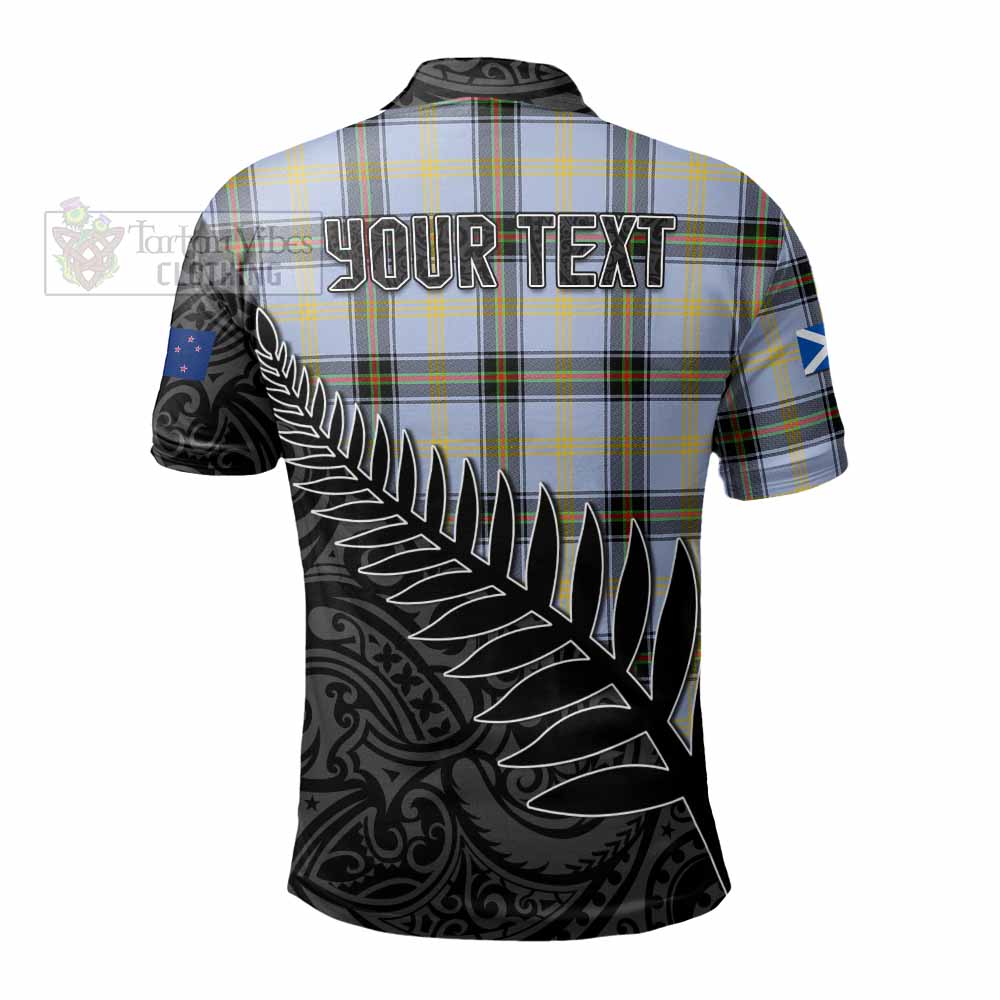 Bell Crest Tartan Polo Shirt with New Zealand Silver Fern Half Style