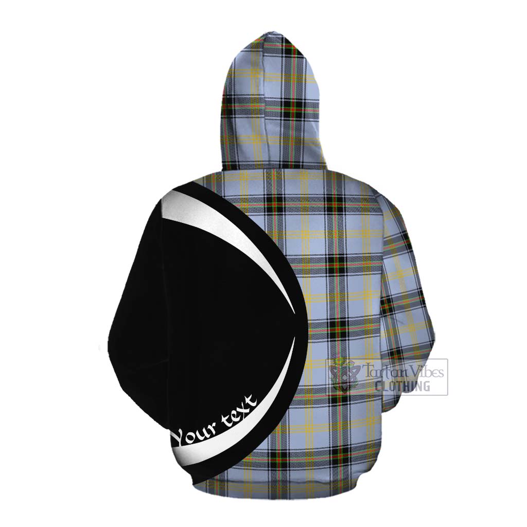 Tartan Vibes Clothing Bell Tartan Cotton Hoodie with Family Crest Circle Style