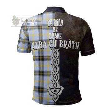 Bell Tartan Family Crest Polo Shirt Alba Gu Brath Be Brave Lion Ancient Style - Tartan Vibes Clothing