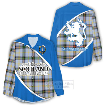 Bell Family Crest Tartan Women's Casual Shirt Celebrate Saint Andrew's Day in Style