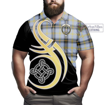 Bell Tartan Polo Shirt with Family Crest and Celtic Symbol Style