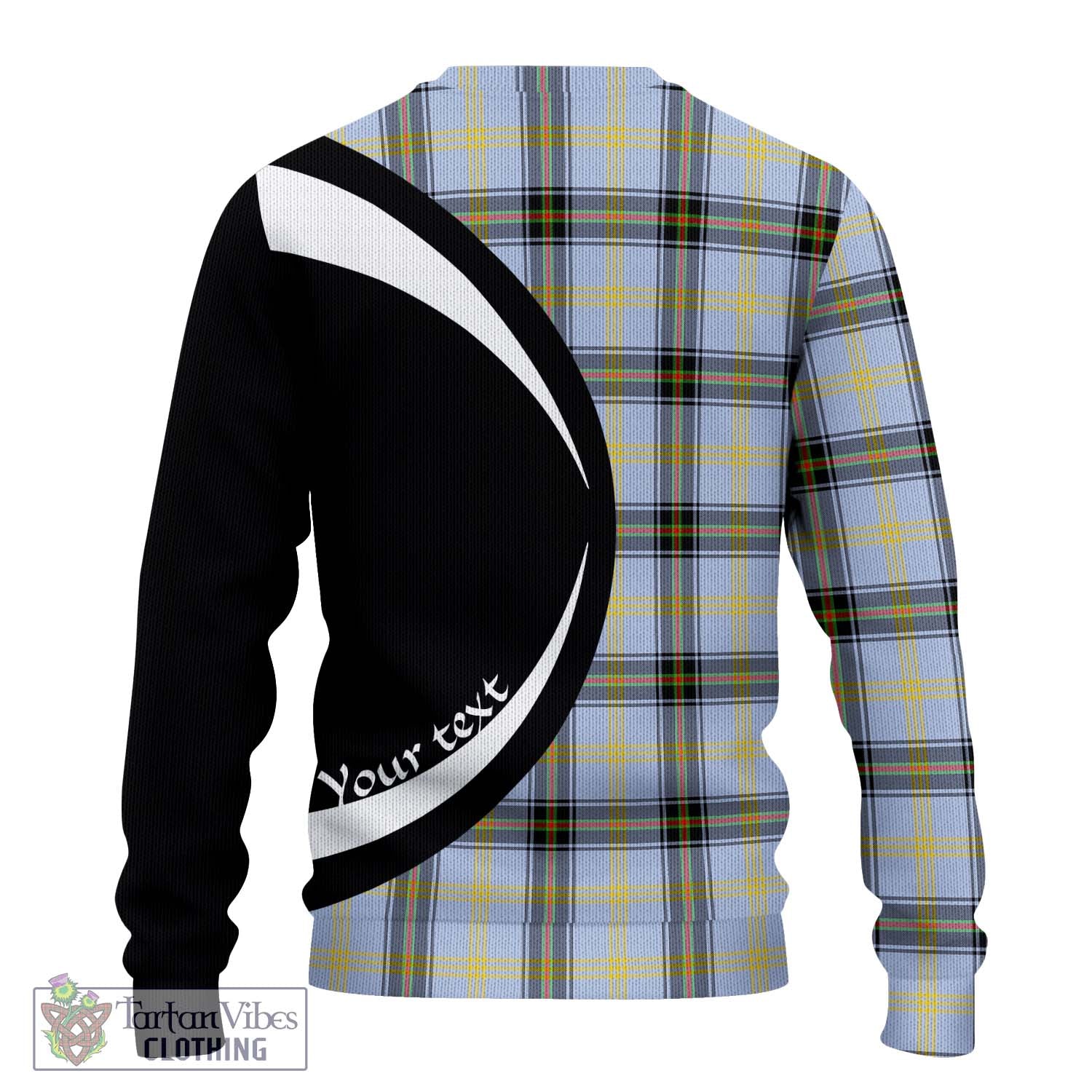 Bell Tartan Ugly Sweater with Family Crest Circle Style - Tartan Vibes Clothing