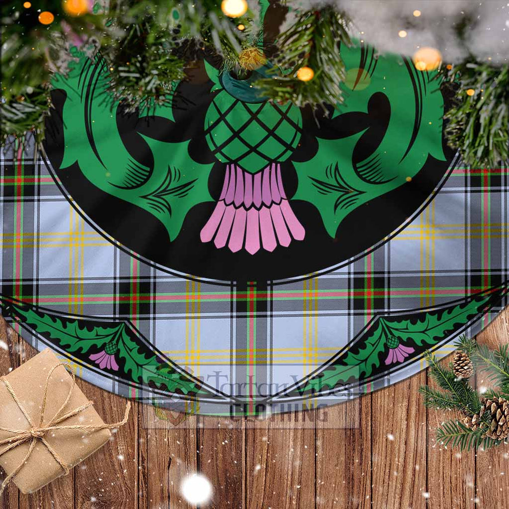 Tartan Vibes Clothing Bell Tartan Christmas Tree Skirt Scottish Thistle Style