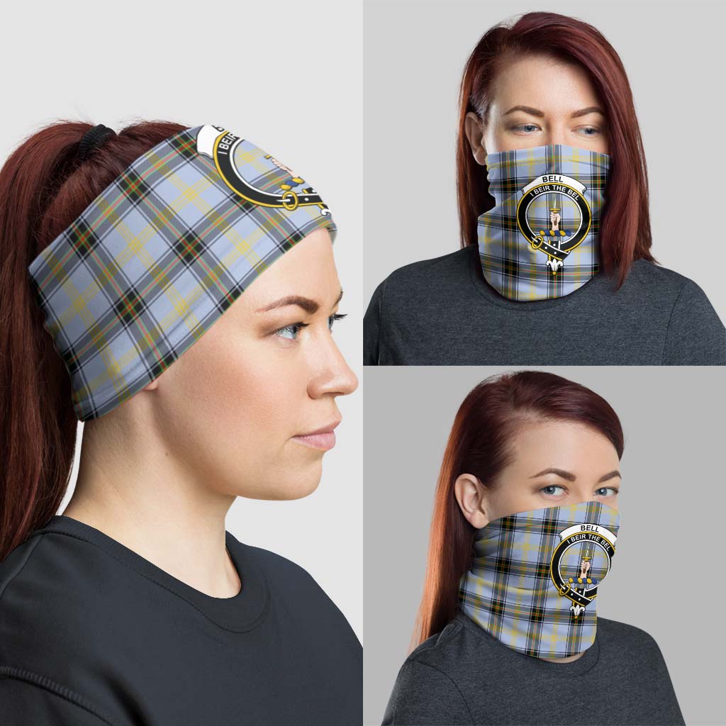 Bell Tartan Neck Gaiters, Tartan Bandanas, Tartan Head Band with Family Crest