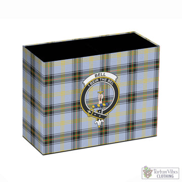 Bell Tartan Pen Holder with Family Crest