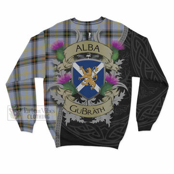 Bell Tartan Family Crest Sweatshirt Lion Rampant Royal Thistle Shield Celtic Inspired - Tartan Vibes Clothing