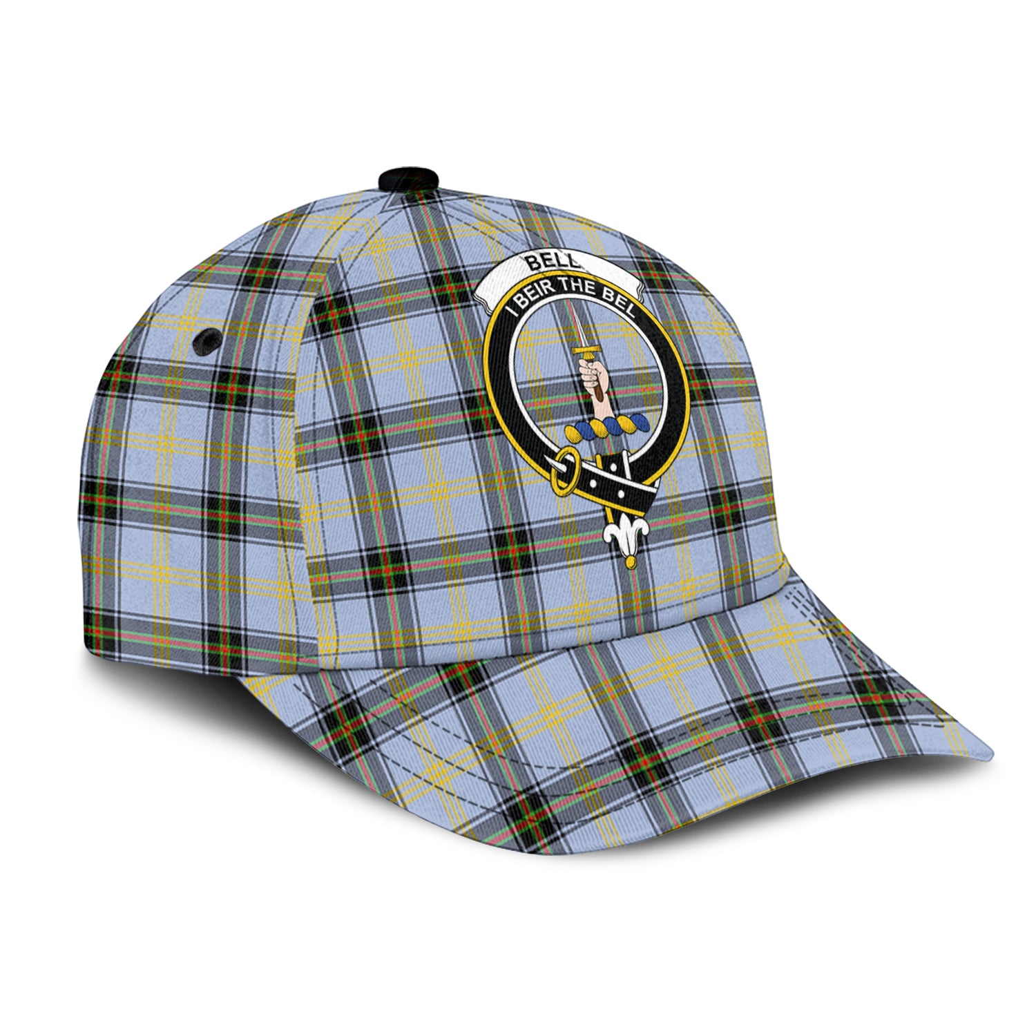 Bell Tartan Classic Cap with Family Crest - Tartan Vibes Clothing