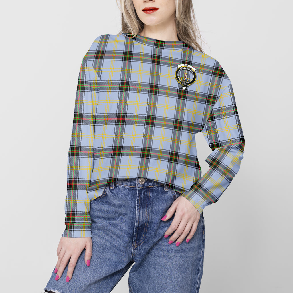 Bell Tartan Sweatshirt with Family Crest - Tartan Vibes Clothing