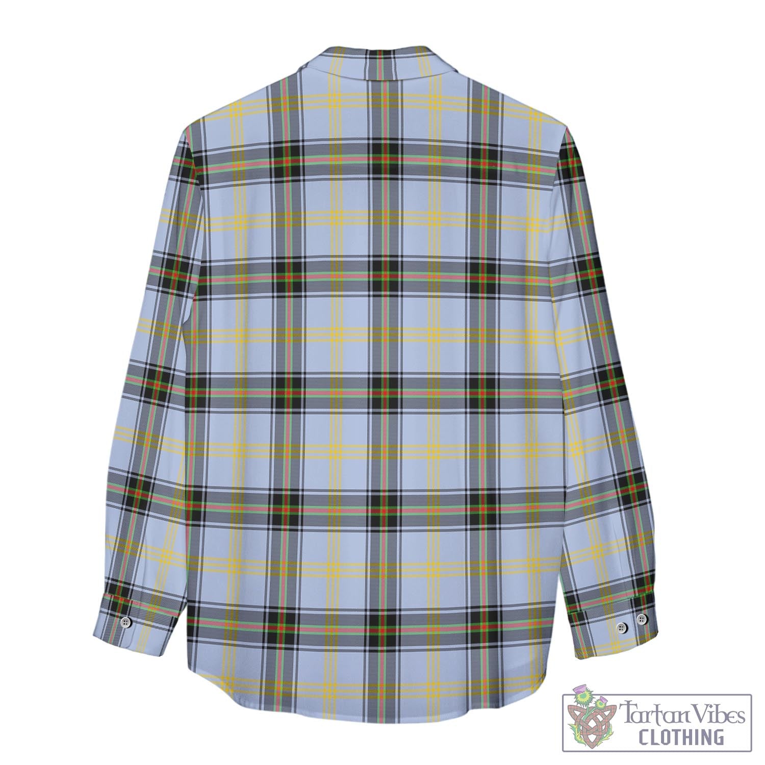 Tartan Vibes Clothing Bell Tartan Womens Casual Shirt with Family Crest