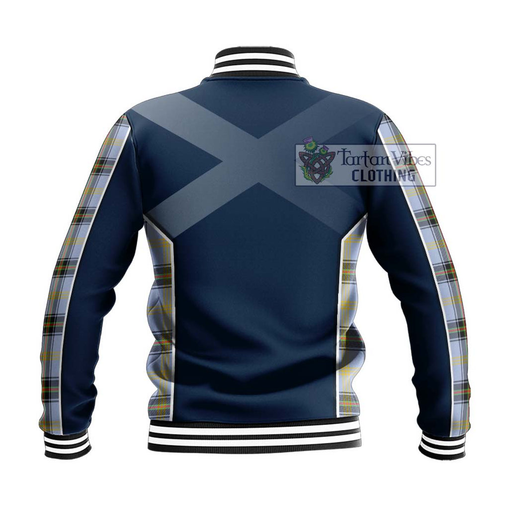 Bell Tartan Baseball Jacket with Family Crest and Lion Rampant Vibes Sport Style - Tartan Vibes Clothing