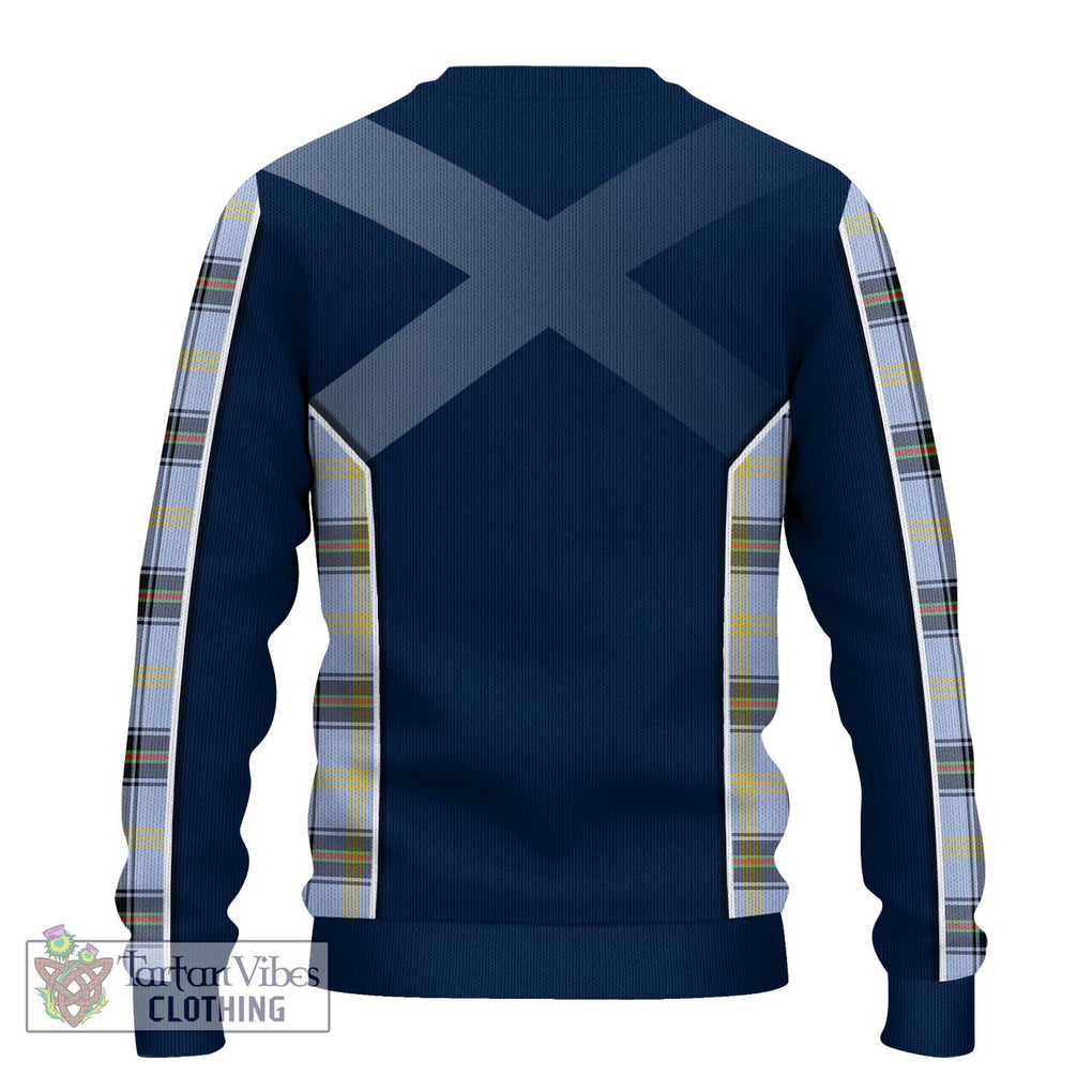 Bell Tartan Knitted Sweater with Family Crest and Lion Rampant Vibes Sport Style - Tartan Vibes Clothing