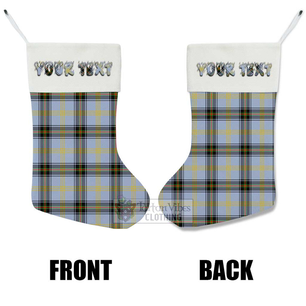 Tartan Vibes Clothing Bell Tartan Christmas Stocking with Personalized Text