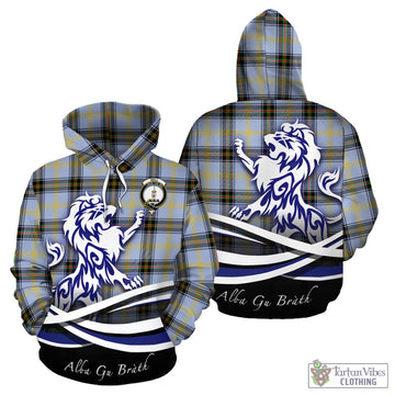 Bell Tartan Hoodie with Alba Gu Brath Regal Lion Emblem