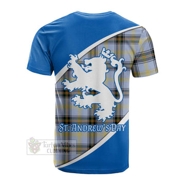 Bell Family Crest Tartan Cotton T-shirt Celebrate Saint Andrew's Day in Style