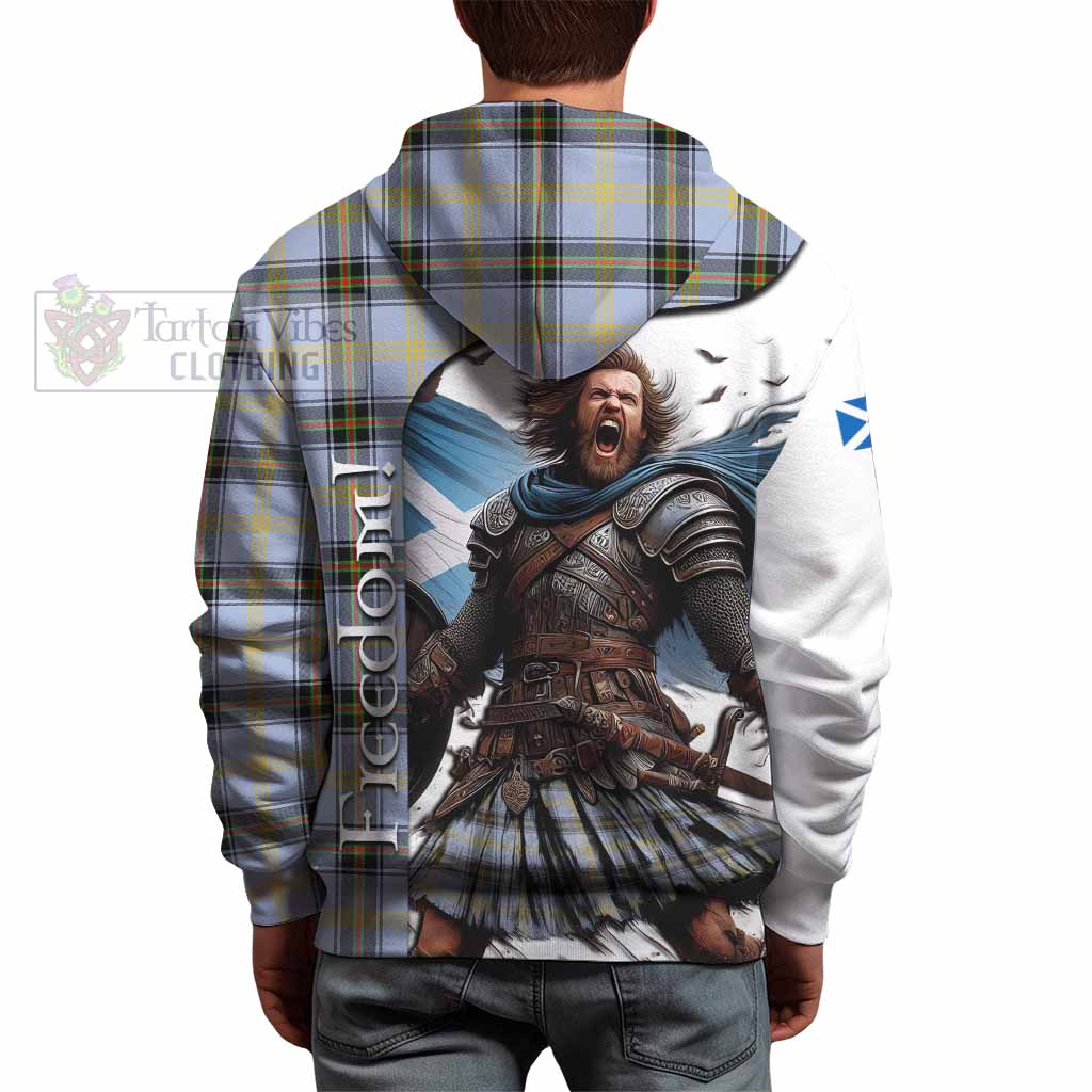 Tartan Vibes Clothing Bell Crest Tartan Hoodie Inspired by the Freedom of Scottish Warrior