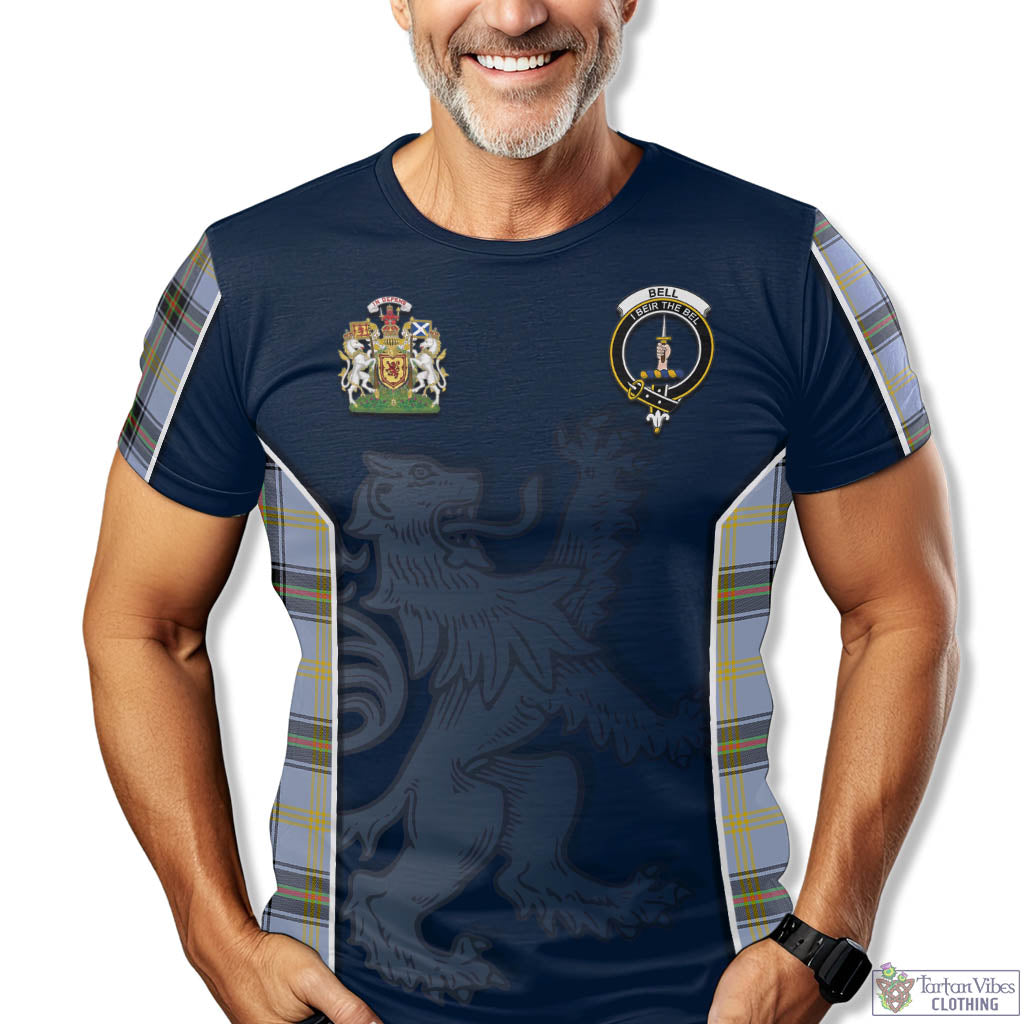 Tartan Vibes Clothing Bell Tartan T-Shirt with Family Crest and Lion Rampant Vibes Sport Style