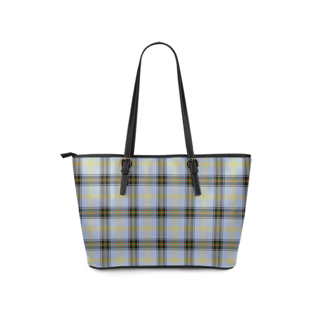 Bell Tartan Leather Tote Bag - Tartanvibesclothing