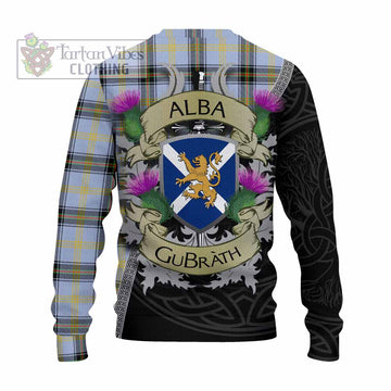 Bell Tartan Family Crest Knitted Sweater Lion Rampant Royal Thistle Shield Celtic Inspired - Tartan Vibes Clothing