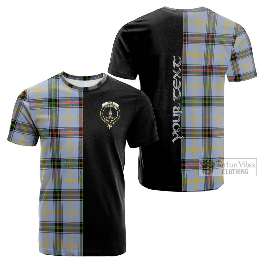 Tartan Vibes Clothing Bell Tartan Cotton T-shirt with Family Crest and Half Of Me Style