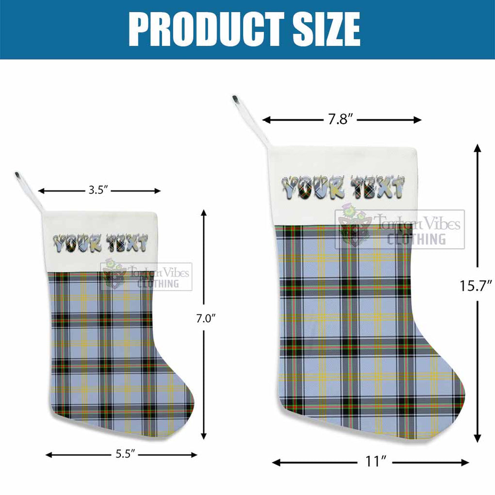 Tartan Vibes Clothing Bell Tartan Christmas Stocking with Personalized Text