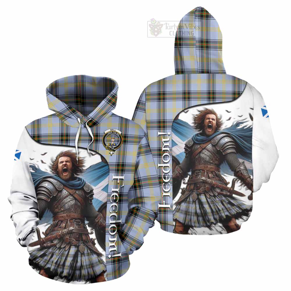 Tartan Vibes Clothing Bell Crest Tartan Hoodie Inspired by the Freedom of Scottish Warrior