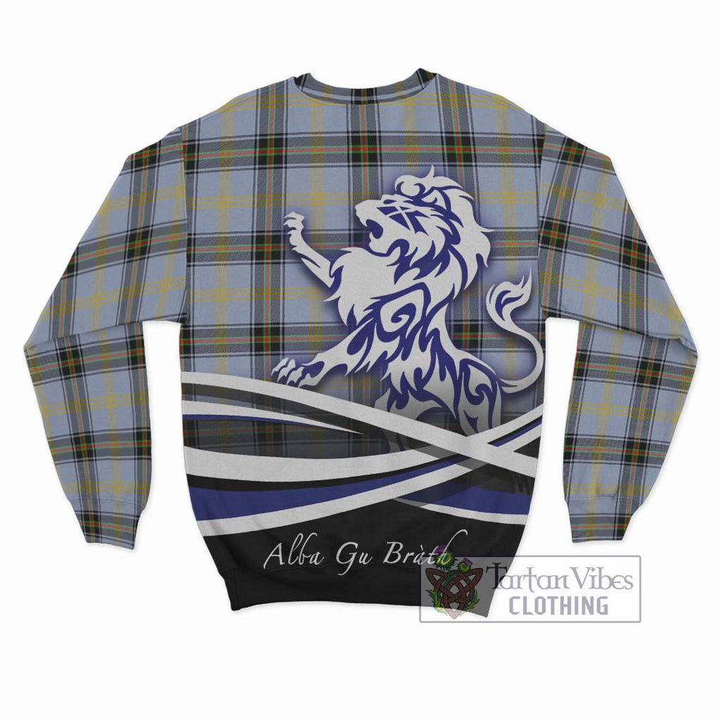 Bell Tartan Sweatshirt with Alba Gu Brath Regal Lion Emblem - Tartan Vibes Clothing