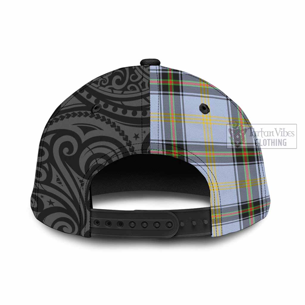 Tartan Vibes Clothing Bell Tartan Classic Cap with New Zealand Silver Fern Half Style