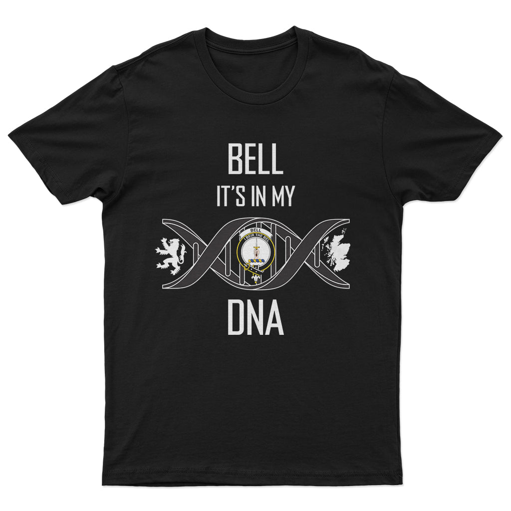 Bell Family Crest DNA In Me Mens T Shirt - Tartanvibesclothing