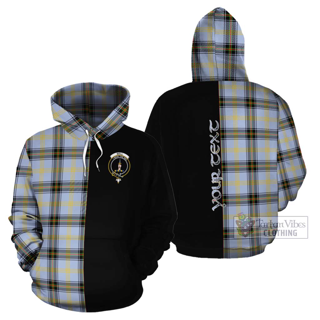 Tartan Vibes Clothing Bell Tartan Cotton Hoodie with Family Crest and Half Of Me Style