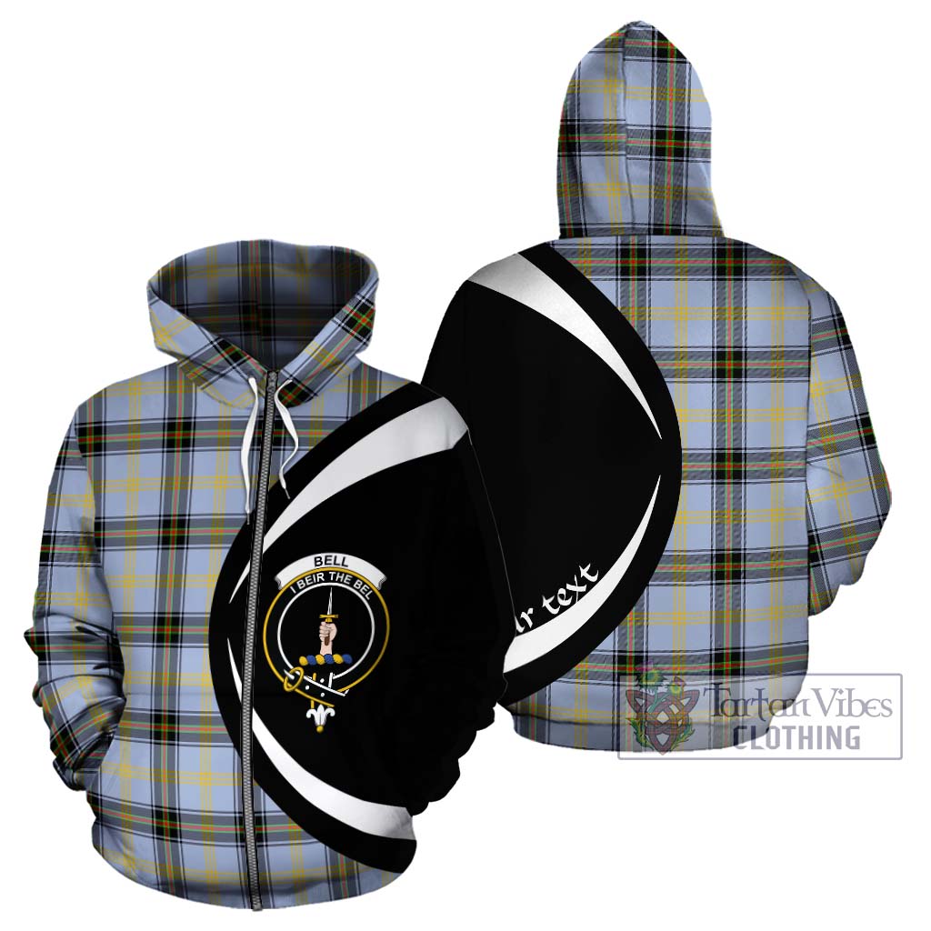 Tartan Vibes Clothing Bell Tartan Hoodie with Family Crest Circle Style