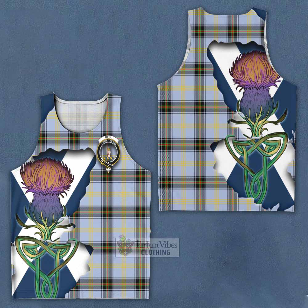 Bell Tartan Family Crest Men's Tank Top Scottish Thistle Celtic Inspired - Tartan Vibes Clothing