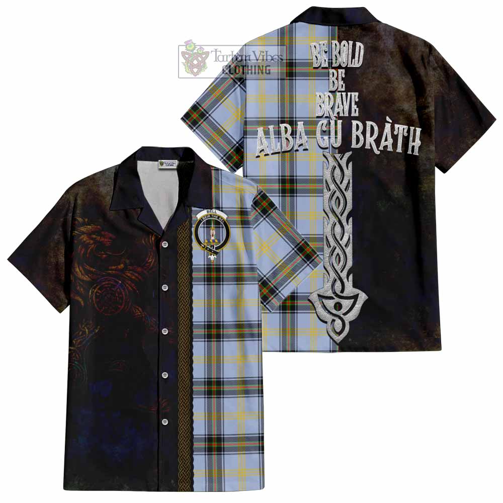 Bell Tartan Family Crest Hawaiian Shirt Alba Gu Brath Be Brave Lion Ancient Style - Tartan Vibes Clothing